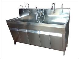 Automatic Scrub Station - High Quality Stainless Steel Fabrication | Features Thermostatically Controlled Water Chamber, No Water Stagnation Design, Adjustable Height Drum