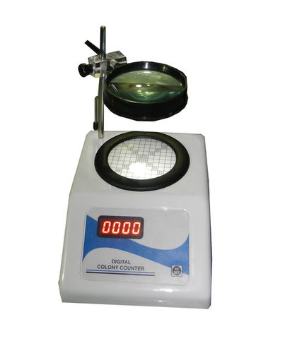 Digital Colony Counter - 110mm Dia Magnifying Glass, Rugged Design with Auto Marker Pen and Audible Count Feature