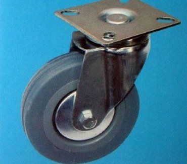 Grey Rubber Caster Wheels Wheel Size: Vary