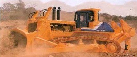 Yellow Earth Moving Crawler Bull Dozer