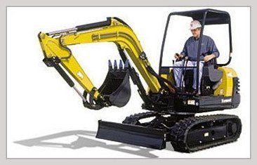 Black And Yellow Low Duty Earth Moving Excavator