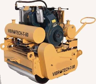 Walk Behind Vibratory Roller - 800 KGS Weight, 690MM Drum Width, 400MM Drum Diameter, Hydraulic Vibration System | Ideal for Small Repairs, Road Widening, and Landscape Gardening