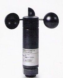 Wind Anemometer - Stainless Steel Rotor, Black PVC Body | Built-in Heater, Dust Sealing, 2 to 30 m/s Measuring Range, PNP & NPN Open Collector Outputs