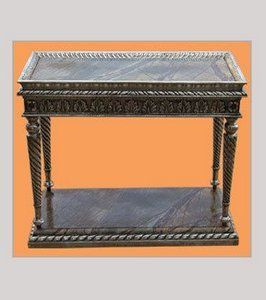 Handcrafted Silver Console Table
