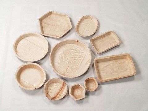 Various Biodegradable Areca Leaf Plates