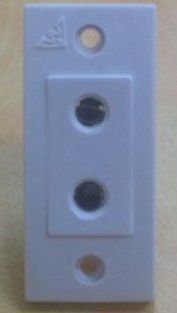 White Electric 2 Pin Socket