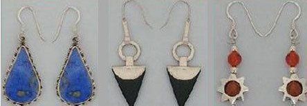 Fancy Silver Earrings Set