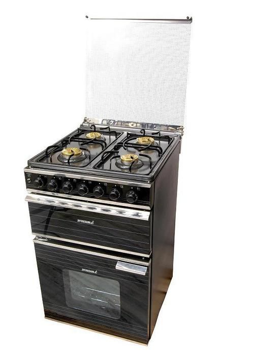 Four Burner Cooking Range in MS Body with Glass Top