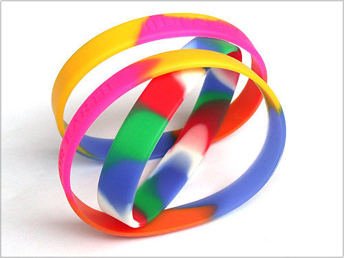 Multicolor Promotional Silicone Wrist Band