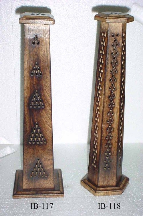 Wooden Tower Incense Holder