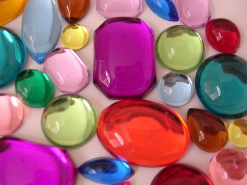 Cabochon Flat Back Acrylic Gemstones