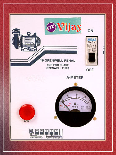  एम्पीयर मीटर के साथ सिंगल फेज कंट्रोल पैनल 