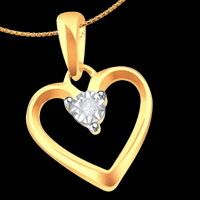 Single Stone Heart Pendant