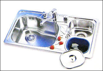 SINK WITH PLASTIC BASKET & DRAINER KIT