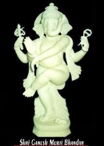 DANCING GANESHA MARBLE STATUE