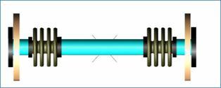 DOUBLE EXPANSION JOINT WITH INTERMEDIATE ANCHOR