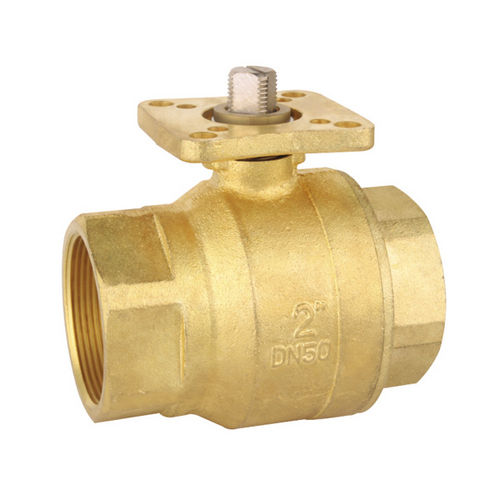 2 Piece Brass Ball Valve with Mounting Pad