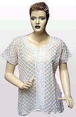 Chikan Embroidered Grey Top