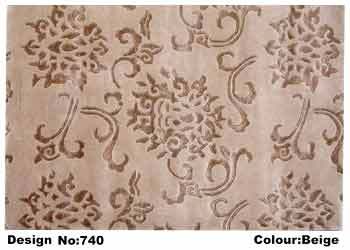 DESIGNER BEIGE COLOR SILK TOUCH CARPETS