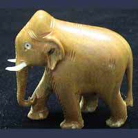 SANDAL WOOD SIMPLE ELEPHANT SCULPTURE