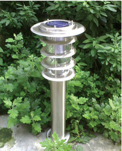 Stainless Steel 60Cm Height Solar Lawn Light