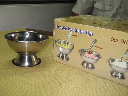  स्टेनलेस स्टील आइसक्रीम कप