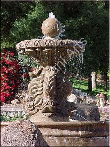 Carved Marble Fountain