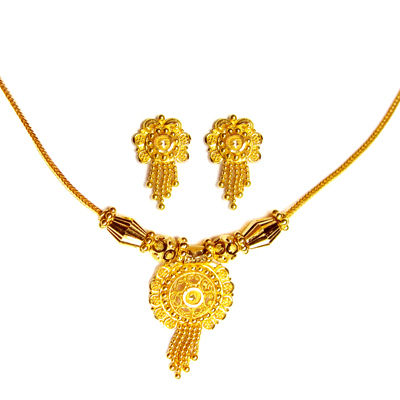 DESIGNER GOLD NECKLACE SET