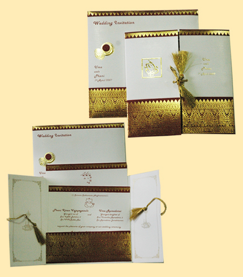 Designer Saree Concept Wedding Cards