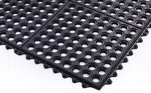 Lighter Duty Rubber Restaurant Mats Back Material: Anti-Slip Latex