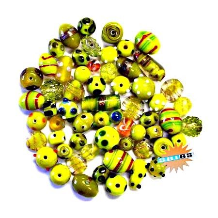 Yellow Combination Mix Beads