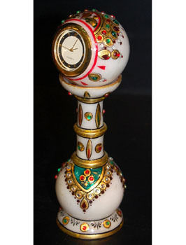 Decorative Table Top Marble Handicraft Clock