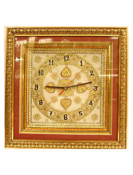 Golden Designer Traditional Marble Clock