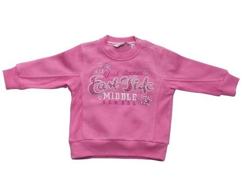 Pink Full Sleeve Printed Children Jersey T Shirt