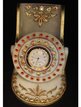 Assorted Handicraft Traditional Marble Clock