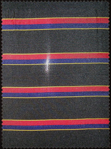 Stripes And Check Fabric - Cotton Blend, 136 cms Width, Black | Durable, Colorfast, Versatile Design, Woven Fabric