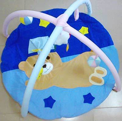 Royal Blue Baby Cushion Bed With Bells