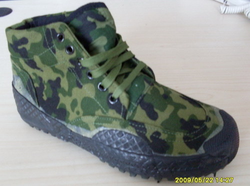 Green Heavy Duty High Ankle Army Shoes