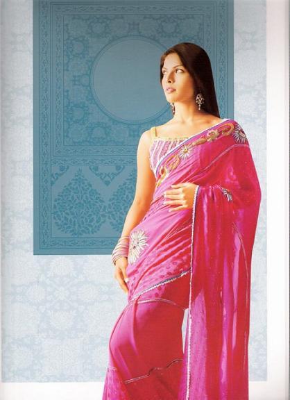 Pink and Cream Fancy Saree at Rs.2480/Pcs in surat offer by Jagdamba Sarees  Pvt Ltd