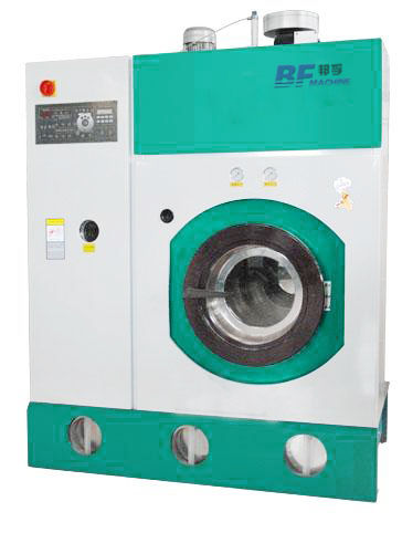 White-Green Dry Cleaning Laundry Machine