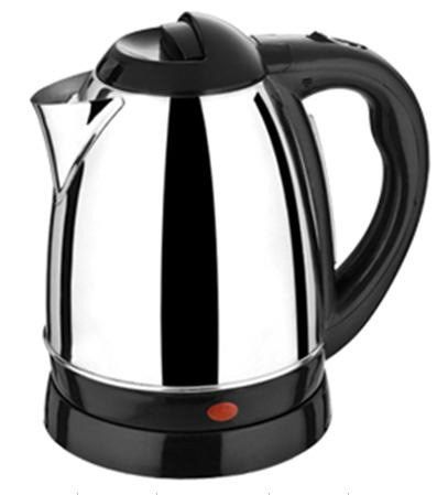 Black-Silver Cordless Stainless Steel Electric Kettle