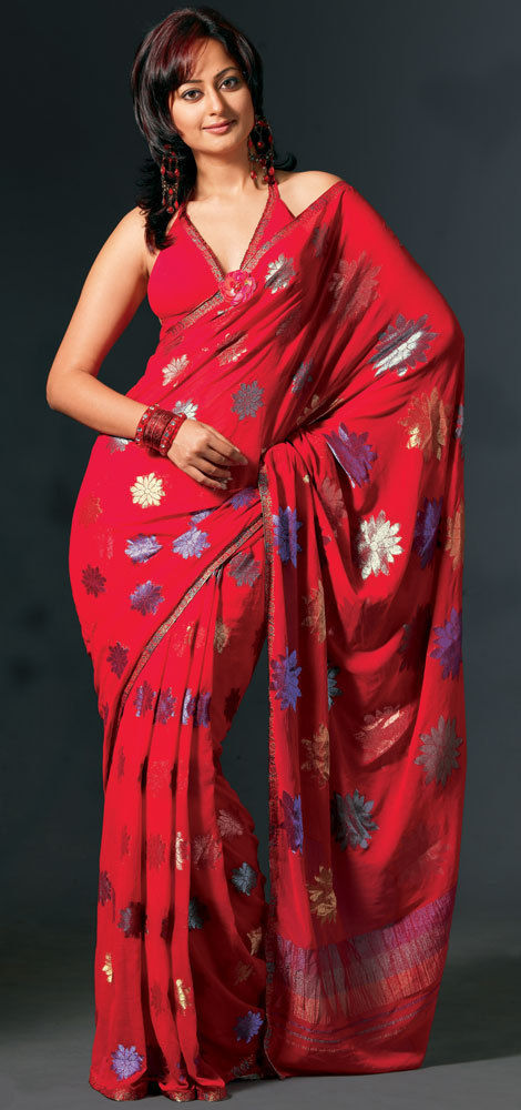 Sindur Chiffon Sarees