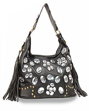 Black Blend Creativity Beaded Handbag