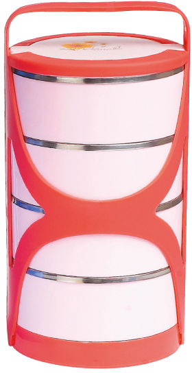 Red-Pink Insulated Food Container