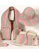 Pink-Green Pure Cotton Fabric Bag