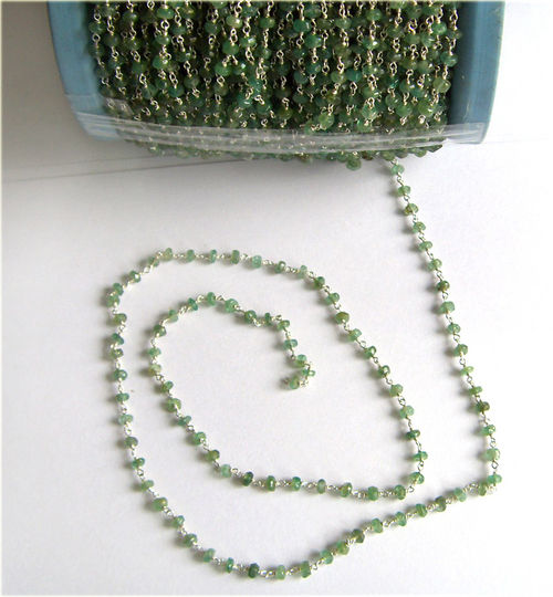 Green Emerald Faceted Beads