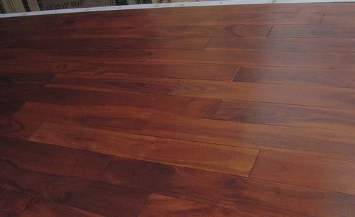 Environmentally-Friendly Dark Brown Color Acacia Wood Flooring