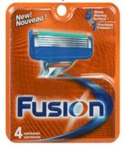 Blue Gillette Blades Fusion Shaving Razor