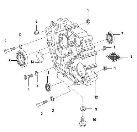 CRANK CASE ENGINE ASSLY