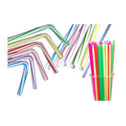 Striped And Colorful Disposable Straws Application: Restaurants